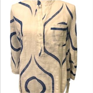 CHARLIE B COLLECTION GAUZE BLOUSE - MED - NWT